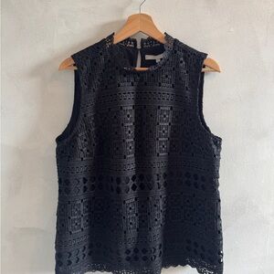 Daniel Rainn - Black Lace Sleeveless Top - Size Medium (NWT)